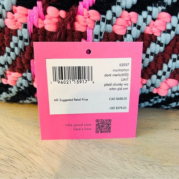 Kate Spade Small Woven Plaid Manhattan Tote, used once! - Picture 9 of 9